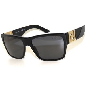 Versace 4296 GB1/81 59 3P Black Polarized Gold Sunglasses Greek Key